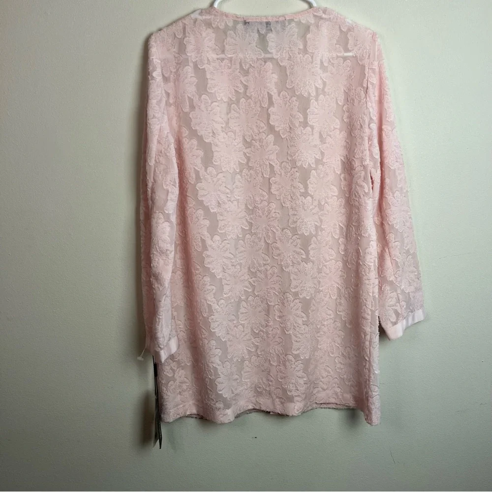 NWT Karl Lagerfeld Paris Pink Cardigan Floral Size S Women